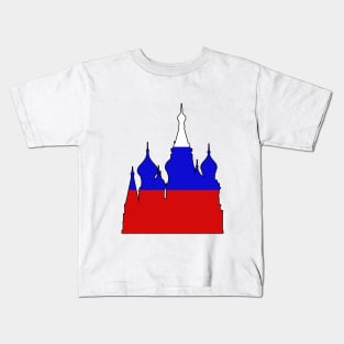 Russia - Cathedral (Flag) _028 Kids T-Shirt